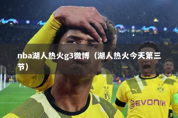 nba湖人热火g3微博（湖人热火今天第三节）